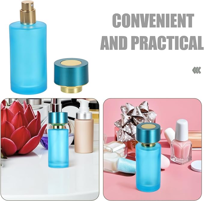 OSALADI Glass Perfume Refill Bottle Portable Travel Spray Atomizer Refillable Fragrance Container Lightweight Scent Dispenser for Men and Women