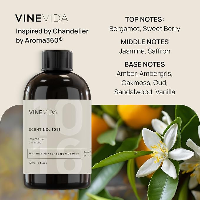 VINEVIDA [128oz] Scent No.1016 Fragrance Oil for Candle Making and Soap Making - Premium Candle Scents for Soy Candles