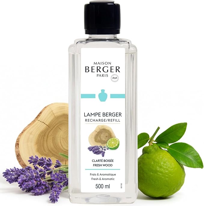 MAISON BERGER Lampe Berger Refill, 500 ml, Fresh Wood | Catalytic Lamp Fragrance Refill, Helps Neutralize Odors, ~80 h Fragrance Diffusion, Made in France