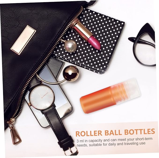 2sets Plastic Bottles Multi Color Empty Perfume Rollerball Kits for Essential Oils Travel Friendly Containers Convenient Storage for Liquids 20pcs*2