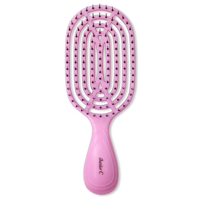 NuWay® U.S. Patented Vented Junior C® for All Hair Types is Hair Dryer Safe (Baby Pink)