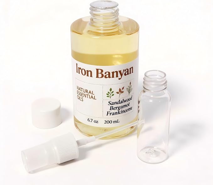 Sandalwood Bergamot Frankincense Oil 200ml | Home aromatherapy diffuser oil, woody-citrus aroma, promotes focus and relaxation