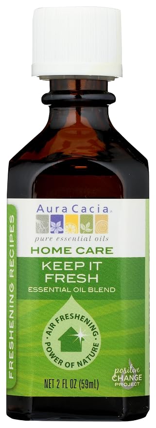 Aura Cacia Keep it Fresh Essential Oil Blend for Home Care, 2 Fluid Ounce