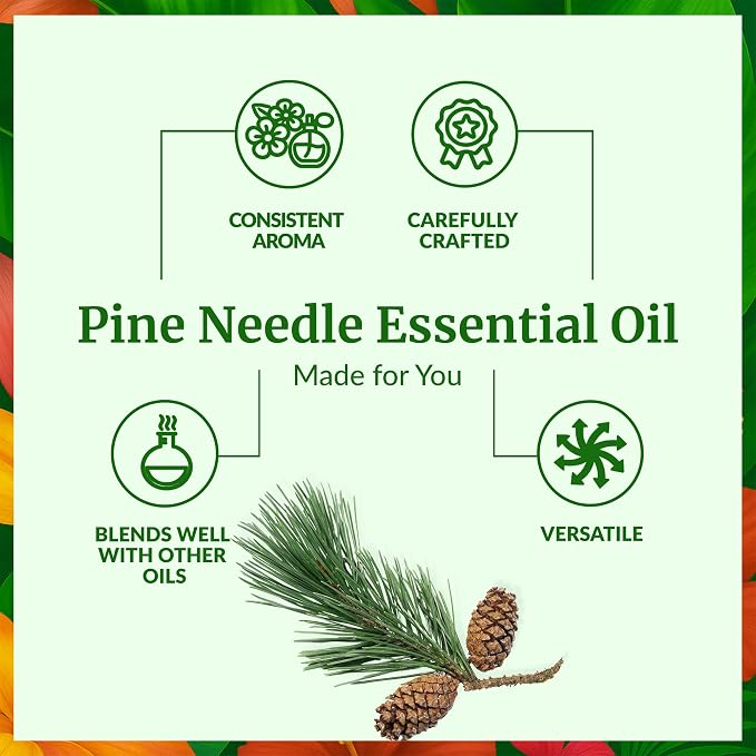 SVA Pine Needle Essential Oil 4 Fl Oz – for Diffuser, Skin & Hair Care – Ideal for Massage & DIY Blends – with Dropper