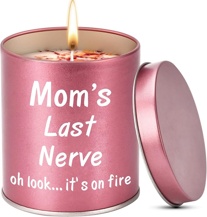 Gifts for Mom Birthday from Daughter Son, Christmas Stocking Stuffers Gifts for Mom Present Mothers Day Great ldeas Funny Unique New Mother Thanksgiving Adoptive 9oz Scented Candle