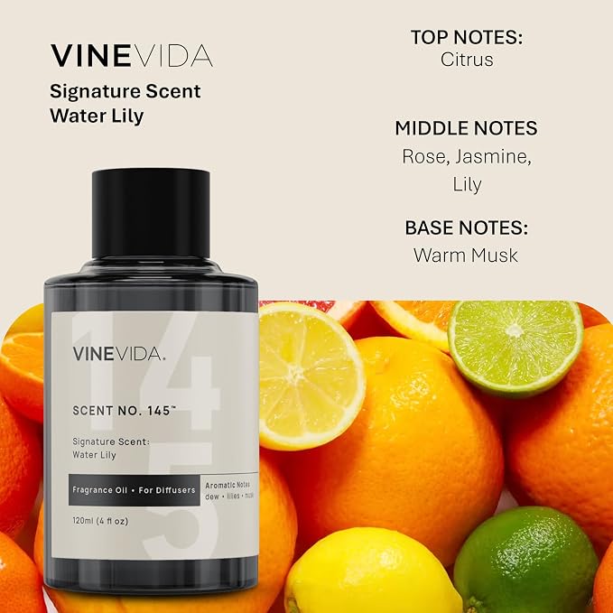 VINEVIDA [4 Oz] Inspired by: Water Lily; Diffuser Oil Refill | Premium Scent Diffuser Oil for Home | Non-Toxic Fragrance