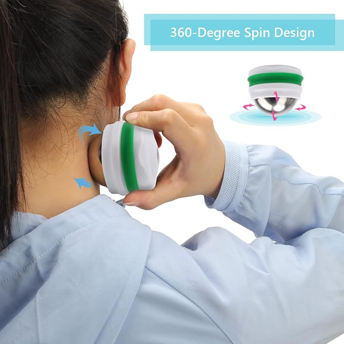 AHIER Cold Massage Roller Ball, Cold Therapy Relief, Free Rolling Removable Gel Ball Deep Tissue Massage Pain Relief, Great Tool for Back/Neck Pain, Muscles Recovery and Inflammation