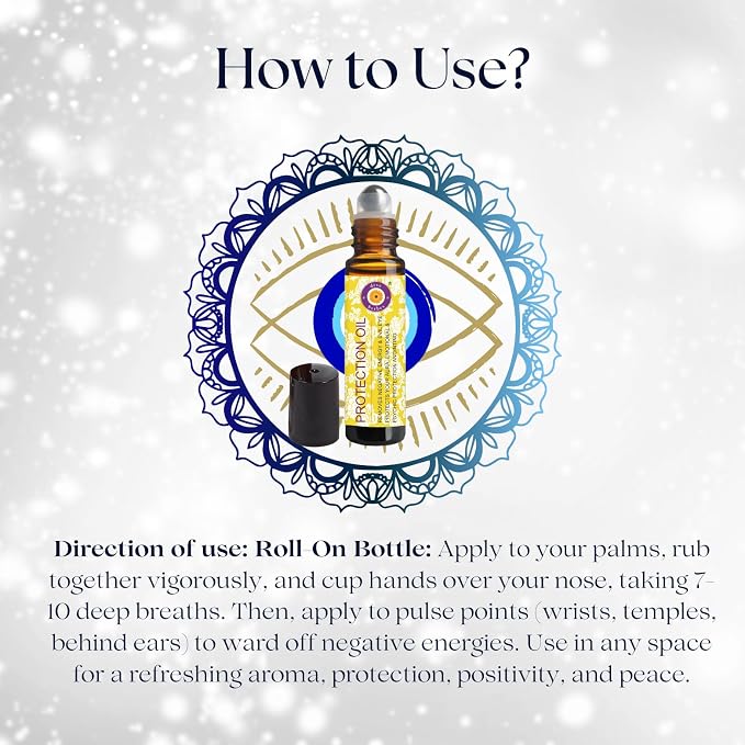 Deve Herbes Protection Oil - Essential Oil Blend to Ward Off Negative Energies & Evil Eye with 10ml & 5ml