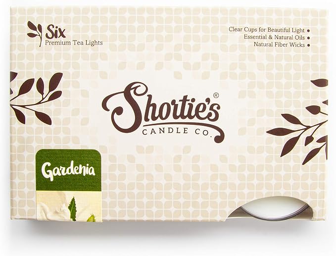 Pure Gardenia Premium Tealight Candles Bulk Pack - Highly Scented with Essential & Natural Oils - 24 White Tea Lights - Beautiful Candlelight - Made in the USA - Flower & Floral Collection