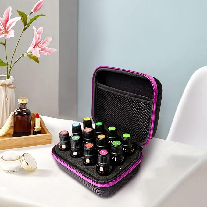 Bag for 15ml Bottles with 12 Compartments, Foam Insert Design, Waterproof and Shock Resistant