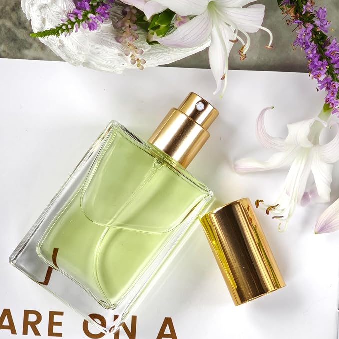 30ml/1.0 Oz Glass Spray Bottle Perfume Atomizer,Travel Refillable Perfume Bottles Empty Classic Spray Bottle 2Pack (Gold, 30ml)
