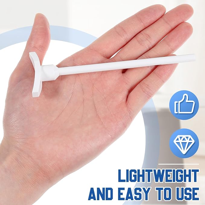 Wonderjune 12 Pcs Round Ceiling Diffuser Plastic Key Handle, Vent Key for Steel Butterfly Damper, Adjust Air Flow Replacement for Round Vent Cover 6" 8" 10" and 12", Key Only, Damper Not Included