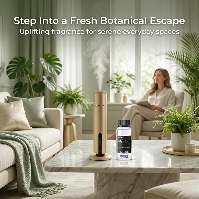 Scentia Mystical Diffuser Oil Refill – Hotel Fragrance Oil Inspired by Wynn Las Vegas – 120 mL – Melon, Raspberry & Jasmine Long-Lasting Scent for Ultrasonic & Waterless Diffusers, Made in USA
