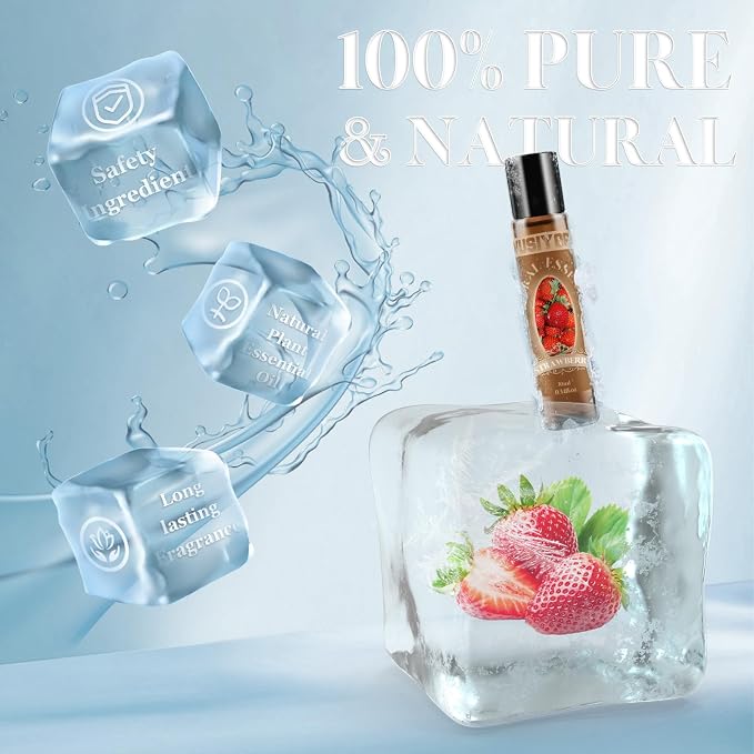 Strawberry Essential Oil 10ML - 100% Pure and Natural Therapeutic Grade Oils for Aromatherapy Diffuser - 0.34 Fl Oz/Strawberry