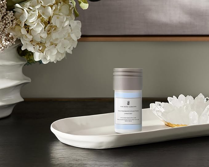 The Ritz-Carlton Mini Home Diffuser & Fragrance Refill - Plug in Wall Diffuser - Luxury Hotel Collection - Scent Notes of Citrus, Tart Rhubarb, Sweet Melon, and Blonde Wood - Citrus Zest