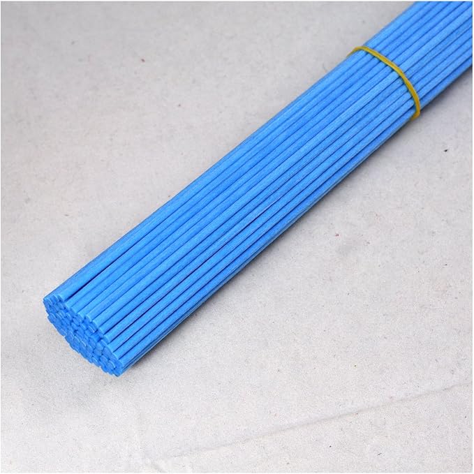 100 Pieces Fiber Reed Diffuser Replacement Refill Sticks (8" x 3mm, Ice Blue)