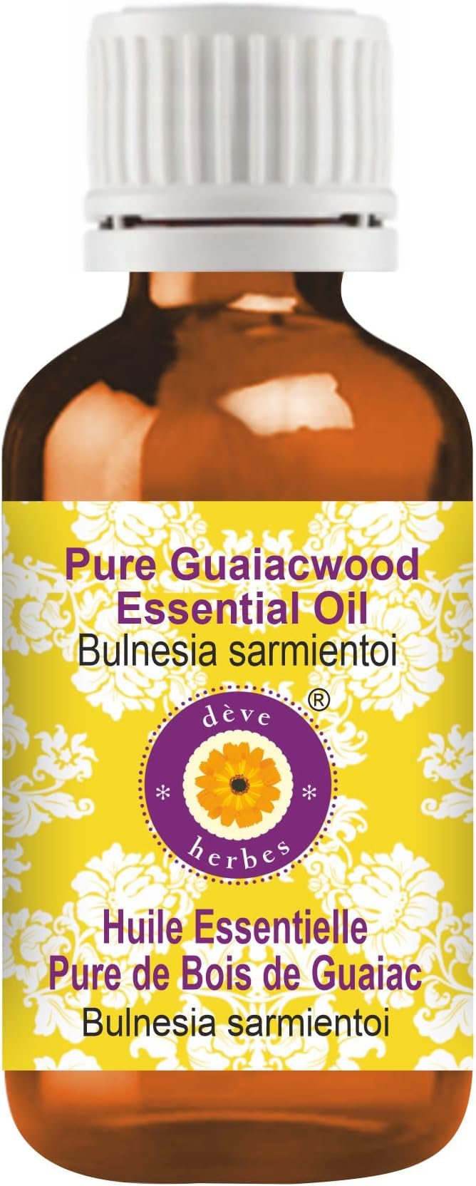 Deve Herbes Pure Guaiacwood Essential Oil (Bulnesia sarmientoi) Steam Distilled 5ml (0.16 oz)