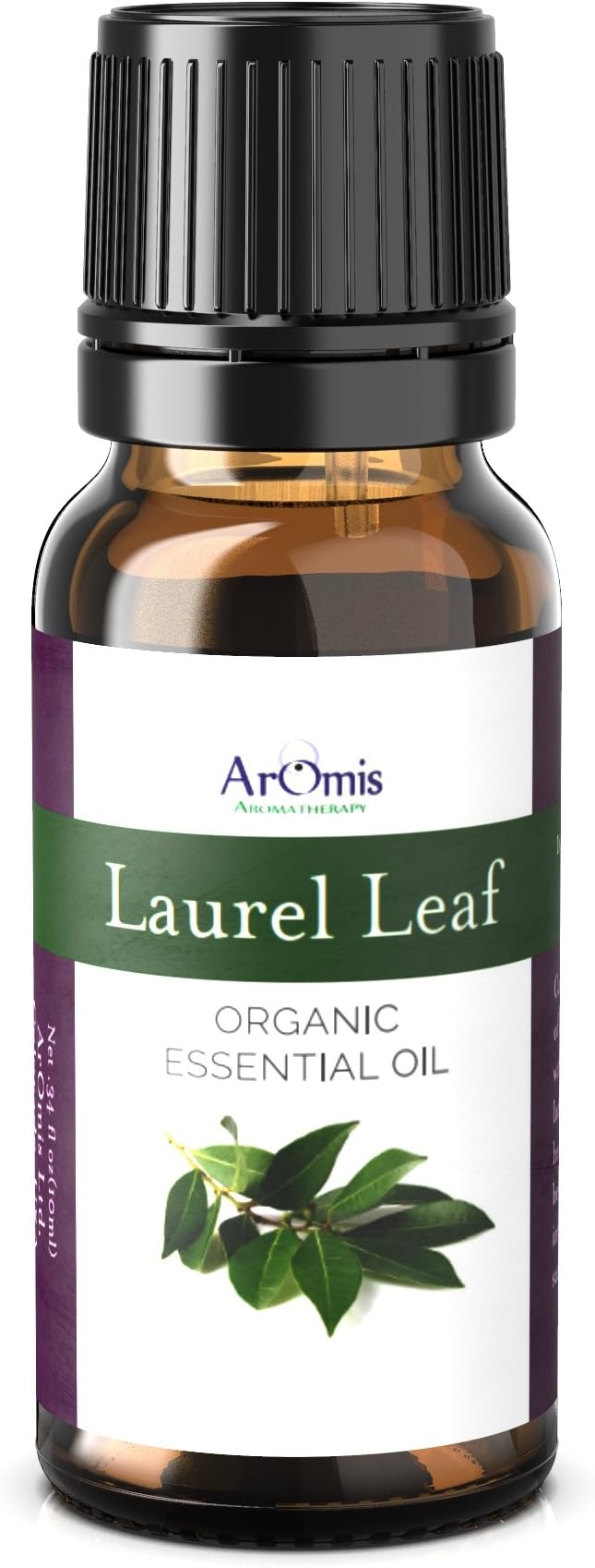 ArOmis Laurel Leaf Essential Oil - Organic - 100% Pure Therapeutic Grade - 10ml (.34 Fl Oz), Undiluted, Premium 150 Micron Filtered for Nebulizer Use