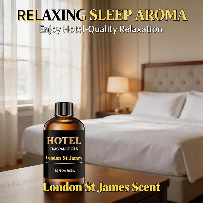 Hotel Diffuser Oil - Fragrance Oil Blend for Ultrasonic and Waterless Diffusers and Crafting (London St James-500ML)