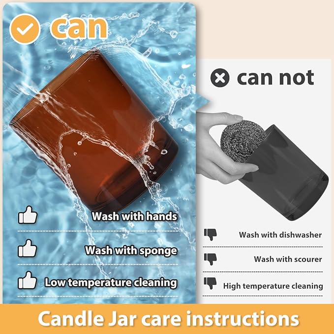 SHOWIN 10 OZ Thick Candle Jars for Making Candles 15 Pcs, Empty Jars with Wood Lids for Candle Making, Sample Container, Clear Brown