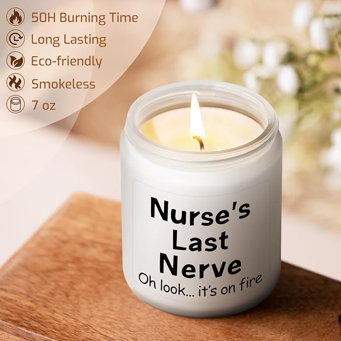 Kedofa Nurse Gifts for Women: Unique Birthday Christmas Graduation Thanksgiving Nurse Day Gift for Head Nurses, Nurses Practitioner Gifts, Nurse's Last Nerve Scented Candles