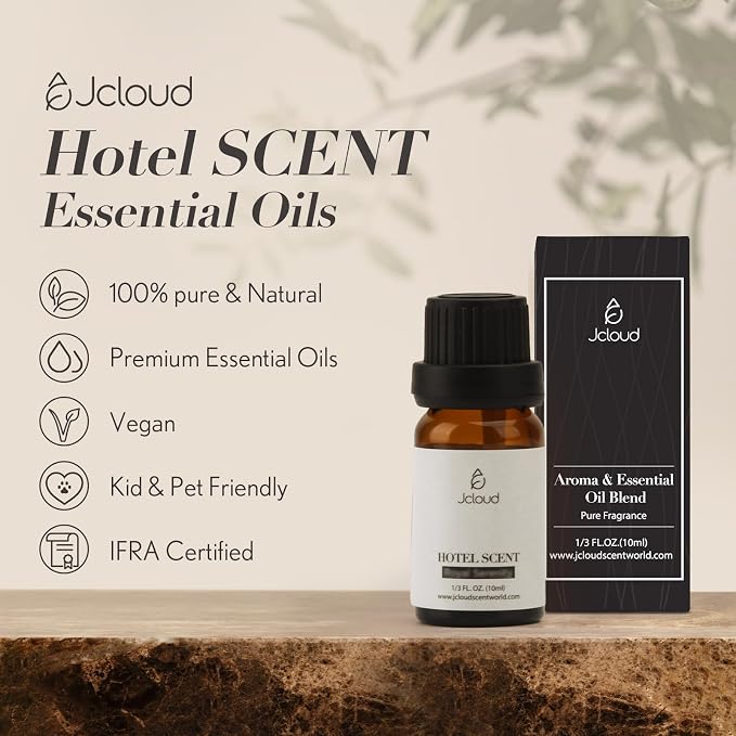 JCLOUD Royal Serenity Essential Oil Inspired by Luxury Hotel | Hotel Scent - Pure Aromatherapy Diffuser Oil with Lemon, Jasmine and Amber, Home Luxury & Hotel Scents for Diffuser - 10mL