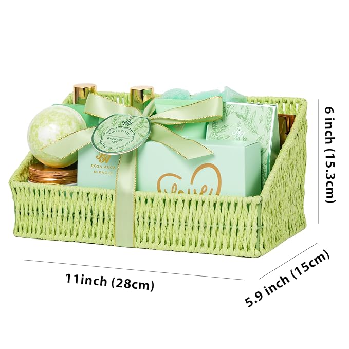 Gifts for Women & Men, 32 Pcs Tea Tree Spa Gift Basket for Women & Men, Fathers Day Gifts for Dad, Hydrating Face Skin Care Kit, Bath & Body Gift Basket Set, Self-Care Gift Set, Birthday, Anniversary
