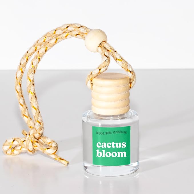 COOLGIRLCANDLES Cactus Bloom Car Air Hanging Fragrance Oil Diffuser - Essential Oils Air Freshener for Automobiles, Long Lasting Scents Aromatherapy