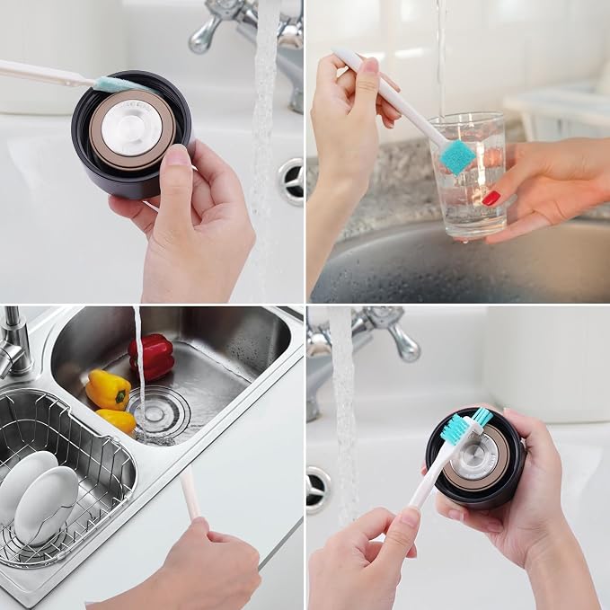 8pcs Humidifier Cleaning Brushes Tools, Crevice Tiny Brush for Household Detail Scrub Cleaner Brush Small Bottle Straw Spout Mini Cleaning Brushes for Tight Spaces Keyboard Window Track Kitchen Corner