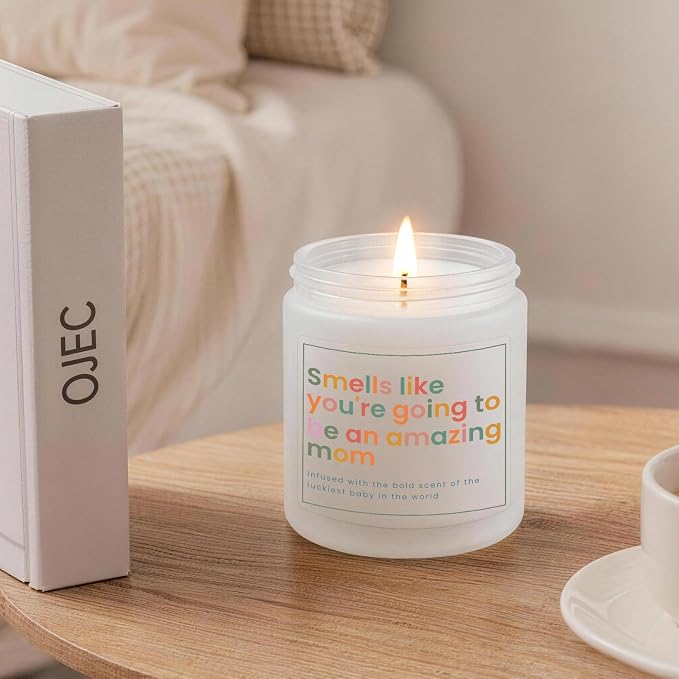 New Mom Gifts, Gift for New Moms, Mothers Day Gifts for Mom, Mothers Gift After Birth -7 OZ Lavender Soy Wax Candle