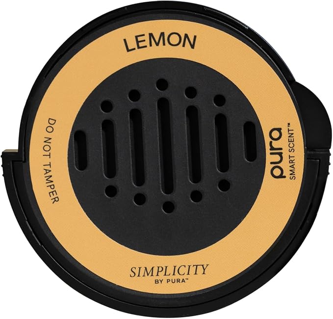 Pura and Simplicity - Car Scent Refill - Fragrance Car Diffuser - Clean & Safe Luxury Diffuser Scent - Long-Lasting Fragrance for 30 Days of Aroma - Must-Have for Car - Lemon
