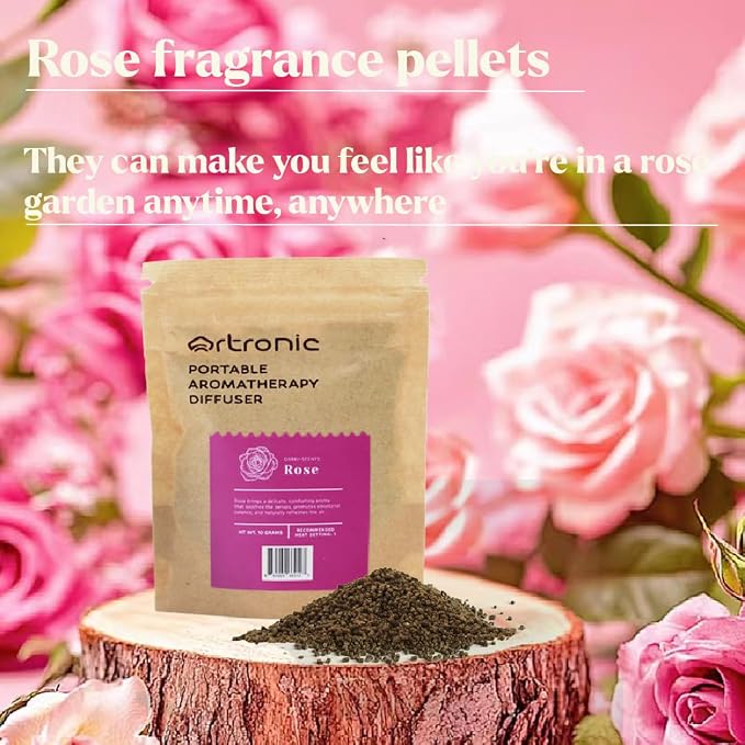 Aroma Diffuser-Compatible Scent Granule Starter Kit: Rose,10g, Refills for Orbby Incense Burner