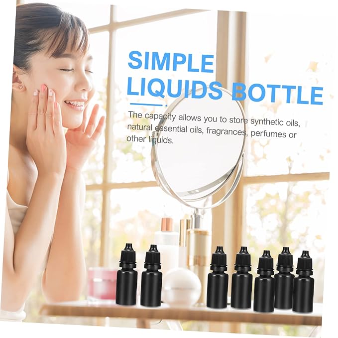 MERRYHAPY 50pcs Refillable Dropper Bottles Portable Empty Containers for Travel Leak Liquid Storage for Beauty and Daily Use