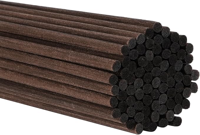 10inch Reed Diffuser Replacement Sticks - 60Pcs Brown Aroma Fragrance Sticks Refill for Home and Bathroom - Rattan Essential Oil Sticks for Scented Diffuser