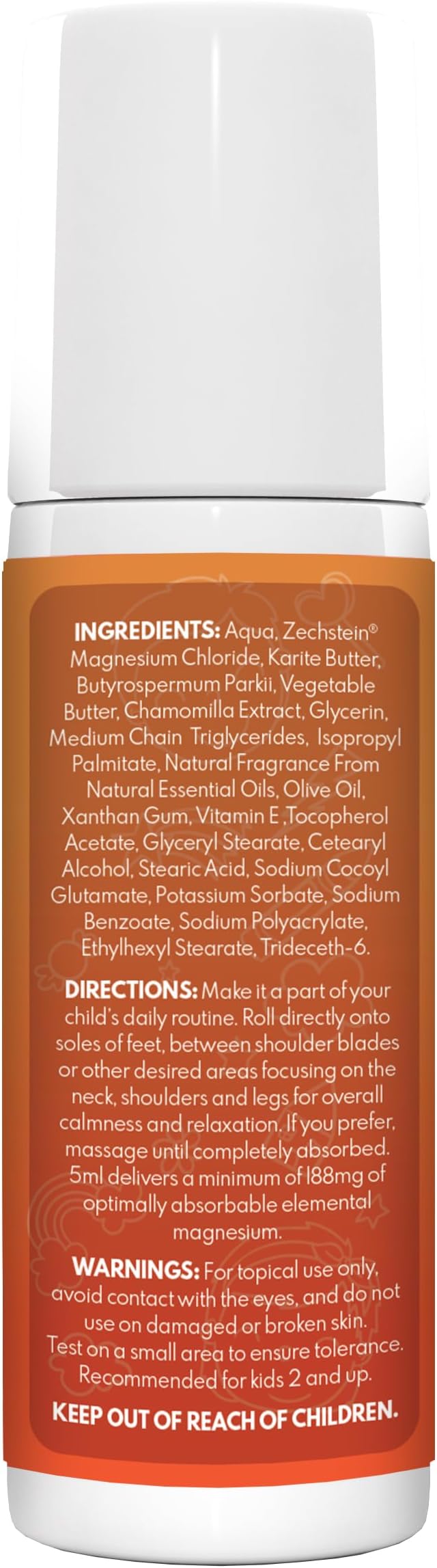 VAL Magnesium Roll-On for Kids | Gentle Zechstein Magnesium Chloride | Relaxation for Daytime & Bedtime | Calm & Mood Support | with Chamomile, Shea Butter & Essential Oils | USA Made | 3oz