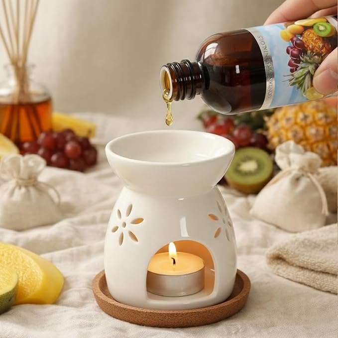 Hosley Tropical Fruit Fragrance Warming Oils, Set of 2, 5oz Each. Ideal Gift for Weddings, spa, Reiki, Meditation, Bathroom Settings.P1