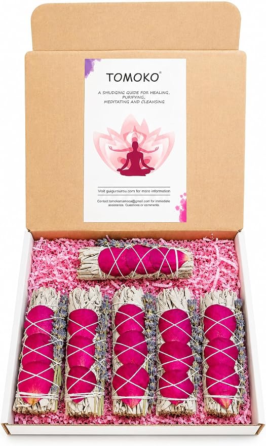 TOMOKO White Sage Smudge Product (6 Floral Sage with Box)