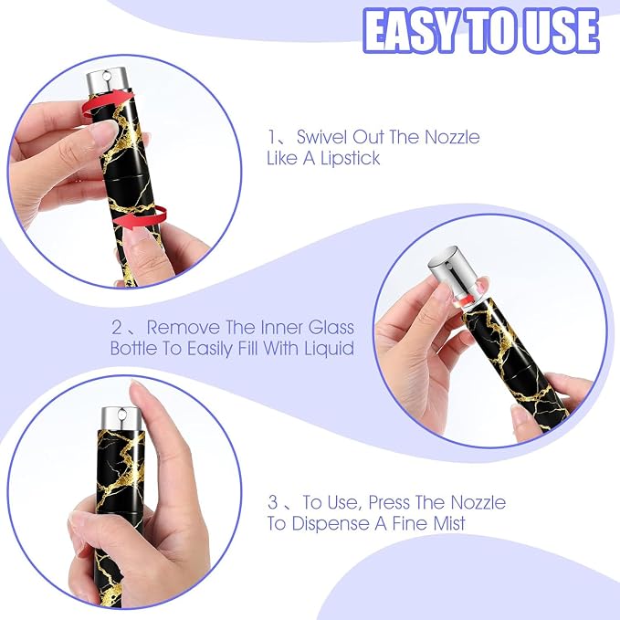5ml Perfume Atomiser Refillable Bottles Portable Mini Spray Travel Bottle Easy to Refill Empty Atomizer Bottle for Purse Handbag Pocket Luggage,Bright Color (green butterfly 1)