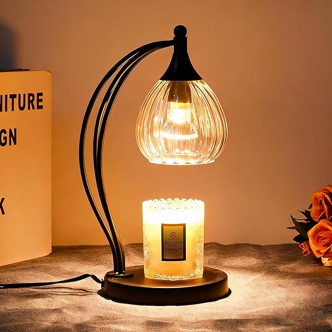 GOODBUY Candle Warmer Lamp with Timer Dimmer - Candle Lamp for Jar Candles - Birthday Gifts for Women Mom Home Decor House Warming Gifts, Lamp with 2 Bulbs