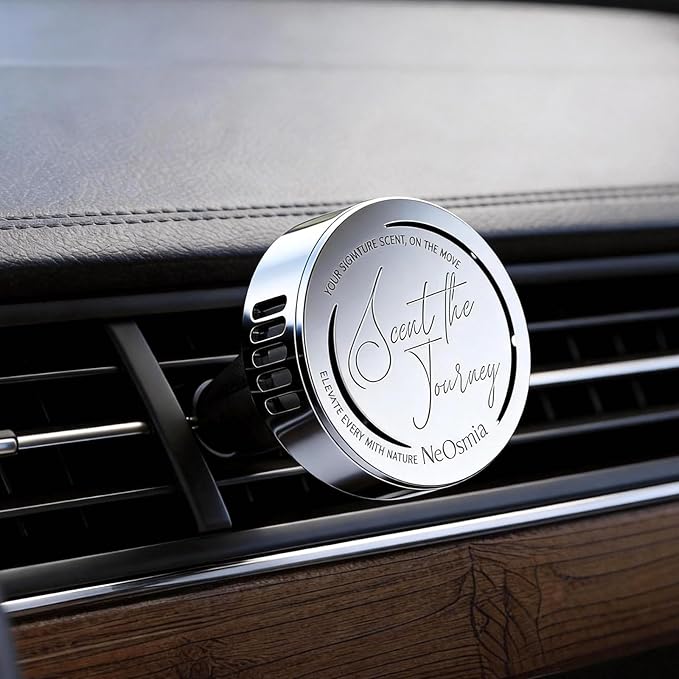 Car Air Freshener Vent Clip, 5 Pack Refills, Essential Oil Car Diffuser (1 Metal Clip + 5 Fragrance Pads), Long Lasting 80 Days, Easy to Clip on Vent,Sandalwood Jasmine