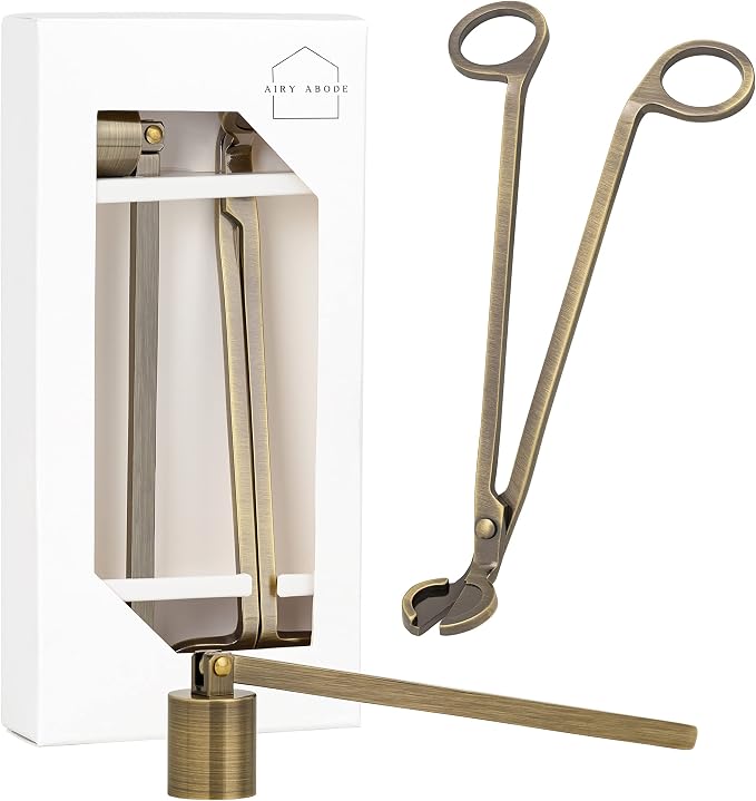 Airy Abode Candle Wick Trimmer and Candle Snuffer Accessory Set – Pick Your Color