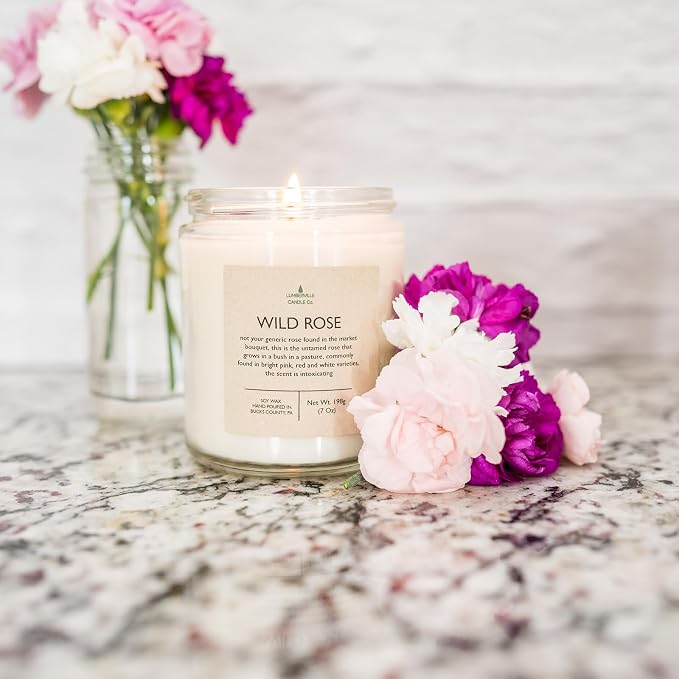 Handmade | Soy Candle (Wild Rose, 8 oz.)