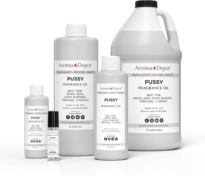 Aroma Depot Pussy Cat Clear Perfume/Body Oil (7 Sizes) Our Interpretation, Premium Quality Uncut Fragrance Oil Floral Scent (8 Ounce Plastic Bottle (240ml))