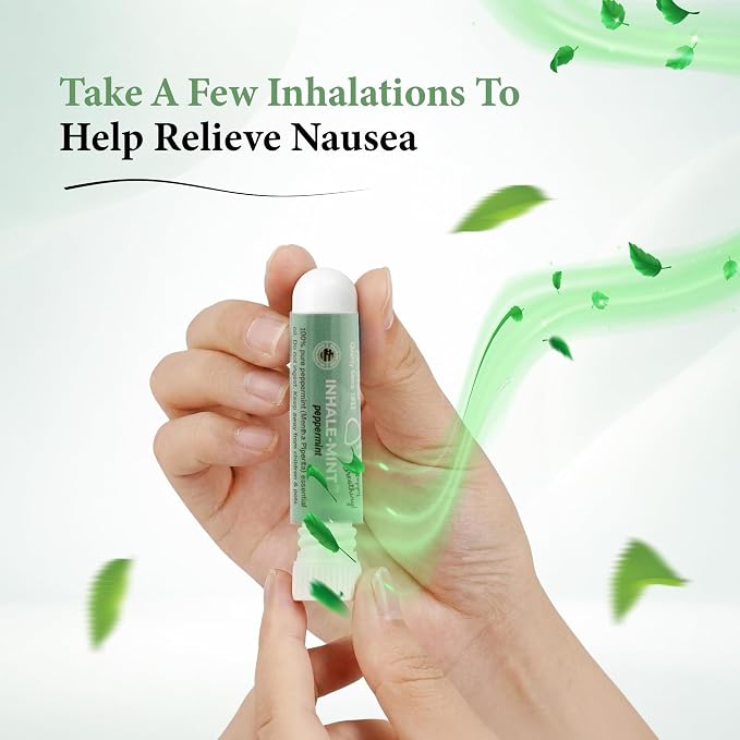 Nasal Inhaler Stick - Peppermint Essential Oil Aromatherapy Inhaler, Cool Refreshing Mint Aroma, Pocket Size, Portable, Made in USA, Sealed for Freshness, Mess-Free Design - Mint