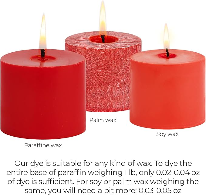 Red Candle Dye 2oz for Soy Candle Making – Highly Concentrated Candle Wax Dyes – Candle Shop Premium Color Dye Chips for Soy Wax, Beeswax, Paraffin