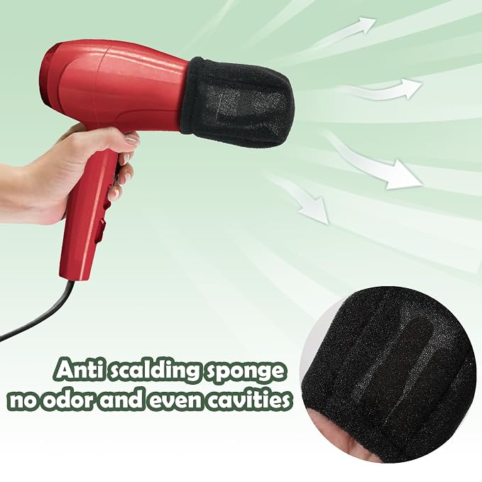 2Pcs Universal Sock Diffuser for Hair Dryer, Travel Hair Dryer Diffuser Sock‌, Soft, Heat-Resistant, Flexible,, Fits Most Hair Dryers