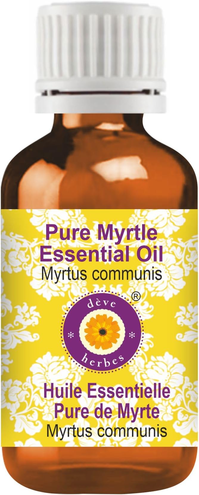 Deve Herbes Pure Myrtle Essential Oil (Myrtus communis) Steam Distilled 10ml (0.33 oz)