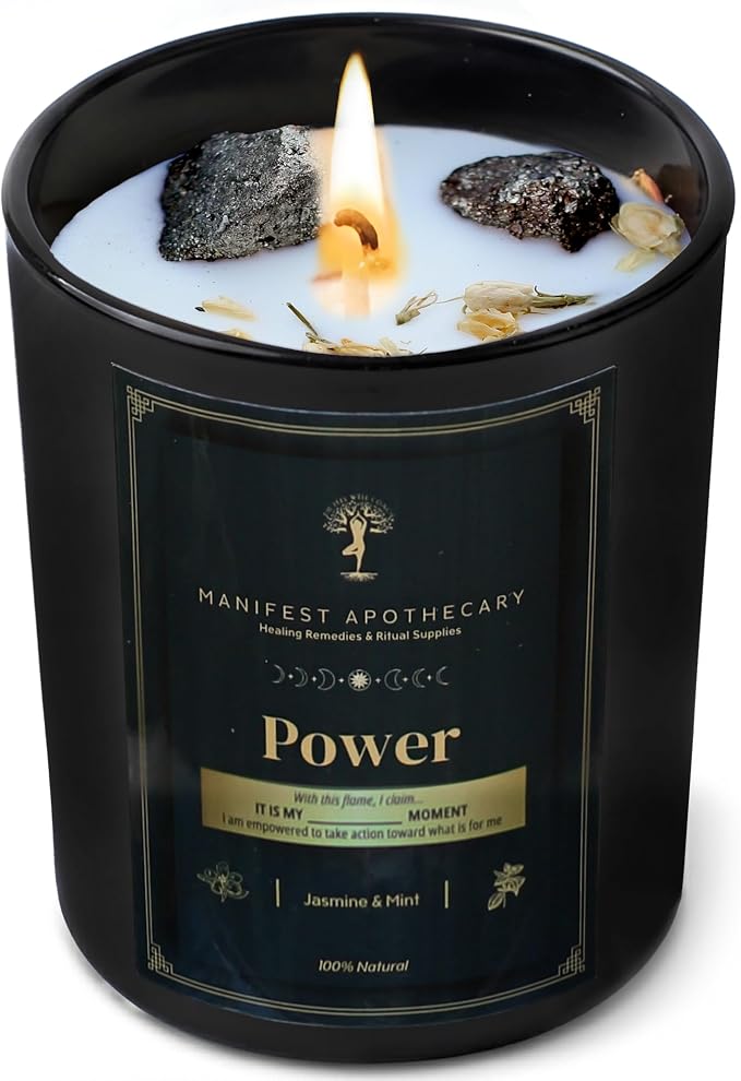 Healing Remedies & Ritual Supplies - Manifestation Candles - for Confidence, Courage, and Resilience - Green (Power)