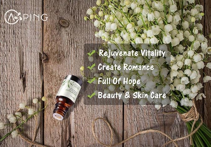 Lily of Valley Essential Oil - 100% Pure Organic Natural Plant (Convallaria majalis) Lily of Valley Oil for Diffuser, Aroma, Spa, Massage, Yoga, Perfume, 0.33oz