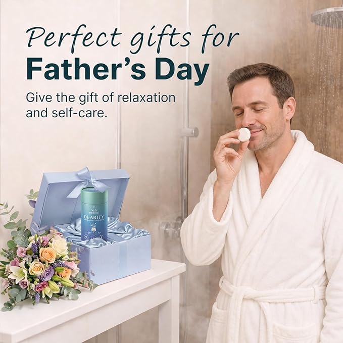 Body Restore Shower Steamers Aromatherapy 6 Pack – Fathers Day Gift for Dad, Birthday Gifts for Women & Men, Spa Stress Relief & Relaxation Self Care Gifts – Premium Clarity Essential Oil Tablets